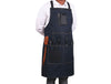 Benito Leather Canvas Apron - Denim Blue - Aaron Leather Goods
