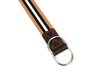 Enova Canvas Belt with D - ring - Coffee - Brown - Aaron Leather Goods