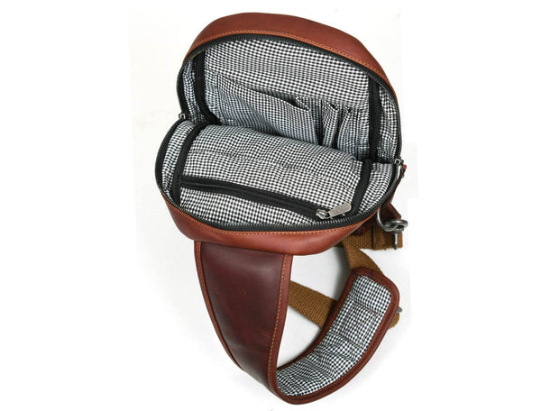 Alvin Leather Backpack - Dark Brown - Aaron Leather Goods