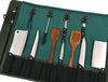 Malaga Canvas Knife Roll - Pine Green - Aaron Leather Goods