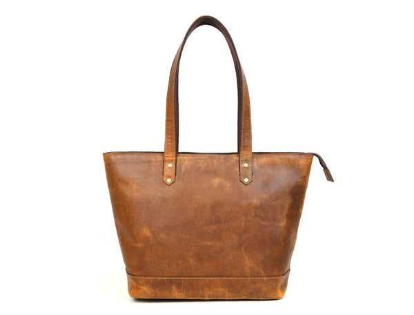 Mieres Travel Tote Bag – Chestnut - Aaron Leather Goods
