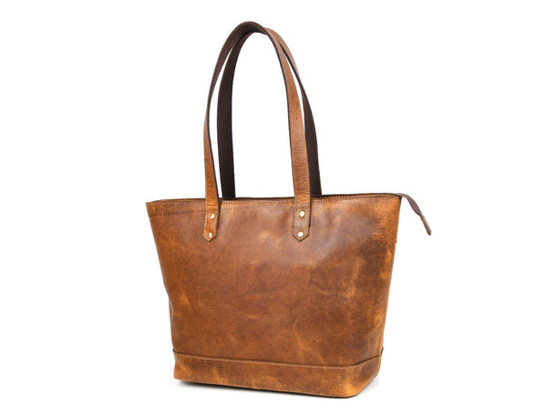 Mieres Travel Tote Bag – Chestnut - Aaron Leather Goods