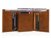 Fremont Leather Tri - fold Mens Wallet - Caramel - Aaron Leather Goods