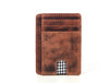 Utrera Leather Credit Card Holder - Berry - Aaron Leather Goods