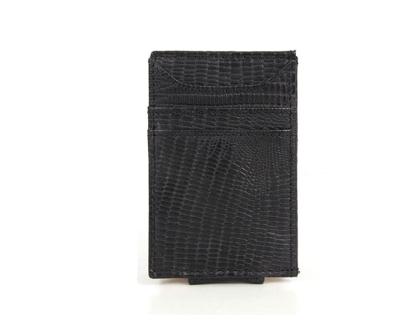 Sestao Leather Minimalist Money Clip Wallet - Sulfur Black - Aaron Leather Goods