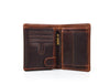 Fremont Leather Tri - fold Mens Wallet - Dark Brown - Aaron Leather Goods