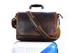 Savona Leather Messenger Bag - Walnut Brown - Aaron Leather Goods