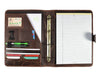 Boulder Leather Messenger Bag & Organizer Combo - Brown - Aaron Leather Goods