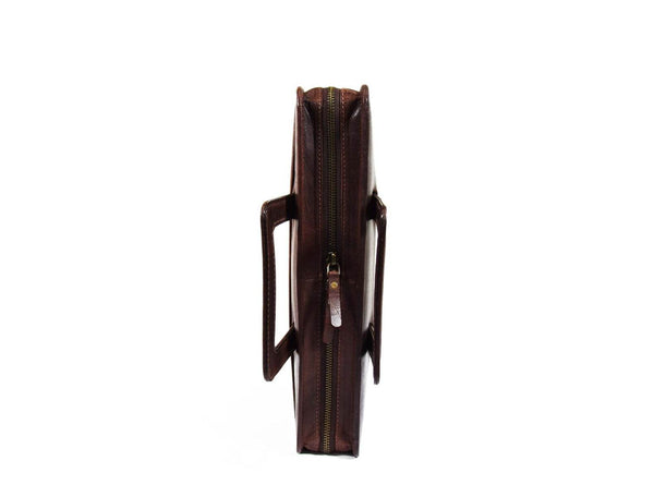Tulsa Leather Organizer - Walnut Brown - Aaron Leather Goods