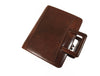 Aaron Leather Goods leather Briefcase & Organizer Combo - Brown - Aaron Leather Goods