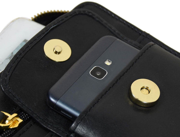 Tulsa Leather Organizer - Raven Black - Aaron Leather Goods