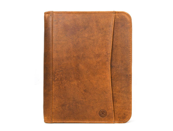 Boulder Leather Messenger Bag & Organizer Combo - Caramel - Aaron Leather Goods