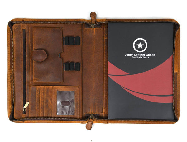 Boulder Leather Messenger Bag & Organizer Combo - Caramel - Aaron Leather Goods