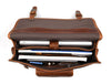 Ancona Leather Office Bag 15" - Gingerbread - Aaron Leather Goods