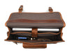 Ancona Leather Office Bag 15" - Gingerbread - Aaron Leather Goods