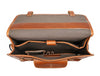 Aaron Leather Goods leather Briefcase & Organizer Combo - Brown - Aaron Leather Goods
