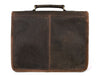 Ancona Leather Office Bag 15" - Brown - Aaron Leather Goods
