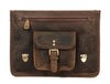 Aaron Leather Goods leather Briefcase & Organizer Combo - Brown - Aaron Leather Goods