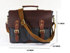 Prato Canvas Messenger Bag - Charcoal Grey - Aaron Leather Goods