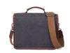 Lourdes Canvas Camera Bag - Gray - Aaron Leather Goods