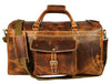 the Leather Duffle Bags - Caramel Brown - Aaron Leather Goods