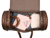 Cordoba Leather Barrel Bag - Brown - Aaron Leather Goods