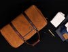 Pomona Leather Suede Weekender Bag - Brown - Aaron Leather Goods