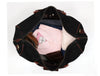 Pomona Leather Suede Weekender Bag - Black - Aaron Leather Goods