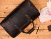Austin Leather Overnight Bag with Wallet & Toiletry Bag Combo - Dark Brown - Aaron Leather Goods