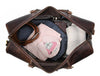 Austin Leather Overnight Bag with Wallet & Toiletry Bag Combo - Dark Brown - Aaron Leather Goods