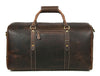 Austin Leather Overnight Bag with Wallet & Toiletry Bag Combo - Dark Brown - Aaron Leather Goods