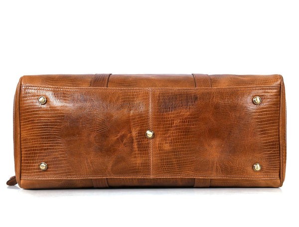 Austin Leather Overnight Bag - Cerulian - Aaron Leather Goods