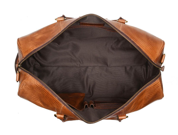 Austin Leather Overnight Bag - Cerulian - Aaron Leather Goods