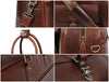 Bordeaux Leather Duffle Bag – Walnut Brown - Aaron Leather Goods