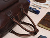 Bordeaux Leather Duffle Bag – Walnut Brown - Aaron Leather Goods