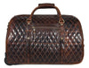 Ascend Quilted Leather Trolley Bag - Brown - Aaron Leather Goods