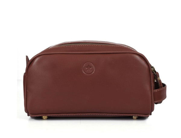 Omaha Leather Toiletry Bag - Multicolor - Aaron Leather Goods