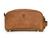 Omaha Leather Toiletry Bag - Tortilla Brown - Aaron Leather Goods