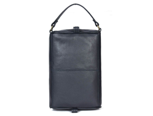 Andalusia Leather Shoe Bag - Black ( WB - 118 - E ) - Aaron Leather Goods