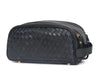 Dallas Upcycled Leather Toiletry Bag - Black - Aaron Leather Goods