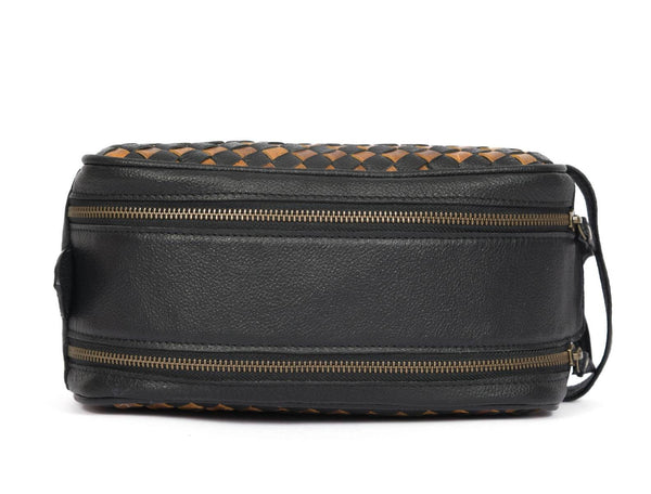 Dallas Upcycled Leather Toiletry Bag - Aaron Leather Goods