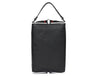 Premium Black Leather Wash Bag with Top Carry Handle - Aaron Leather Goods