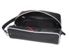 Premium Black Leather Wash Bag with Top Carry Handle - Aaron Leather Goods