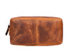 Gemini said Premium Handcrafted Full-Grain Leather Wash Bag - Aaron Leather Goods