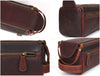 Arousa Leather Toiletry Bag - Walnut Brown - Aaron Leather Goods