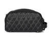 Ample Glide Quilted Leather Toiletry Bag - Black - Aaron Leather Goods