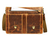 Phoenix Leather Briefcase - Caramel Brown - Aaron Leather Goods
