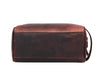 Tampa Leather Toiletry Bag - Walnut Brown - Aaron Leather Goods