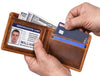 Osuna Mens Leather Wallet - Caramel Brown - Aaron Leather Goods