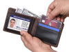Osuna Mens Leather Wallet - Walnut Brown - Aaron Leather Goods